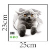 Наклейка 3Д интерьерная Кошка 25*23см (производитель не указан)