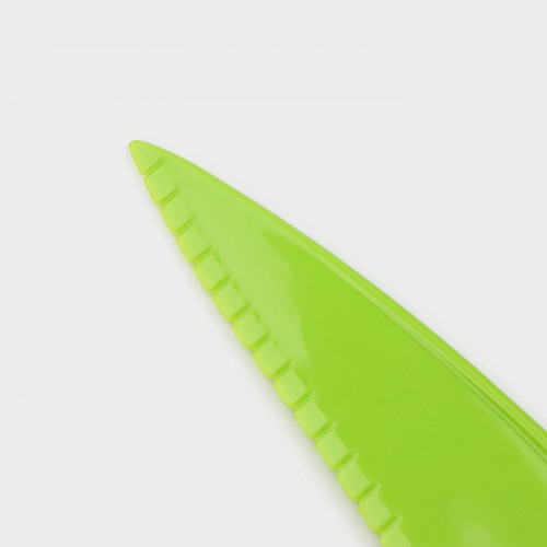 Нож для торта Доляна, 28,5×6 см, цвет зелёный Доляна