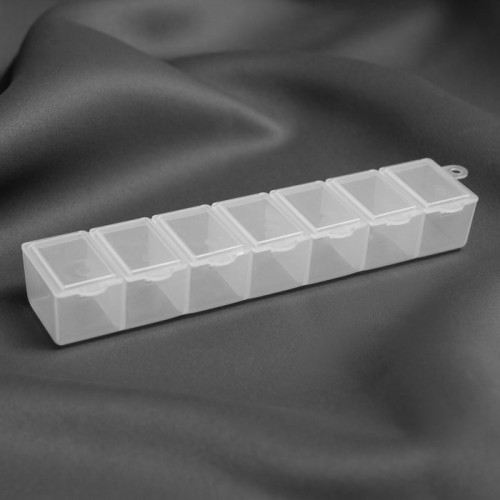 Органайзер для бисера, 15,3 × 3,4 × 2,4 см, цвет прозрачный (производитель не указан)