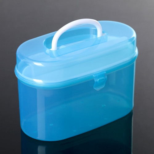 Бокс пластиковый для хранения со вставкой, 15×7,5×10,5 см, цвет МИКС (производитель не указан)