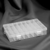 Органайзер для рукоделия, со съёмными ячейками, 24 отделения, 19,5 × 13,5 × 3,5 см, цвет прозрачный Арт Узор