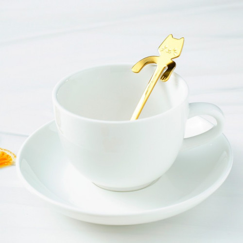 Ложка чайная из нержавеющей стали Magistro «Котик», длина 11,5 см, цвет золотой Magistro