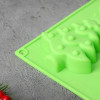 Форма силиконовая для выпечки Доляна «Новый год», 27×17×2 см, 6 ячеек, цвет зелёный Доляна