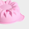 Форма силиконовая для выпечки Доляна «Подсолнух», 15,3×13 см, с ручками, цвет розовый Доляна
