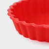 Форма силиконовая для выпечки Доляна «Рифлёный круг», 11×2,5 см, цвет МИКС Доляна