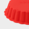 Форма силиконовая для выпечки Доляна «Рифлёный круг», 11×2,5 см, цвет МИКС Доляна