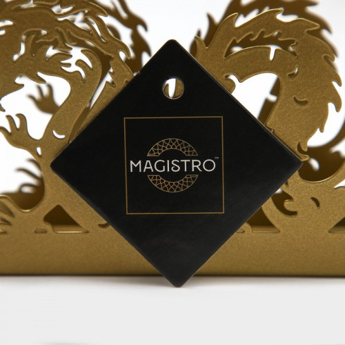 Салфетница Magistro «Дракон», 14×4×9 см, золотая Magistro