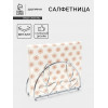 Салфетница Доляна «Розы», хром Доляна
