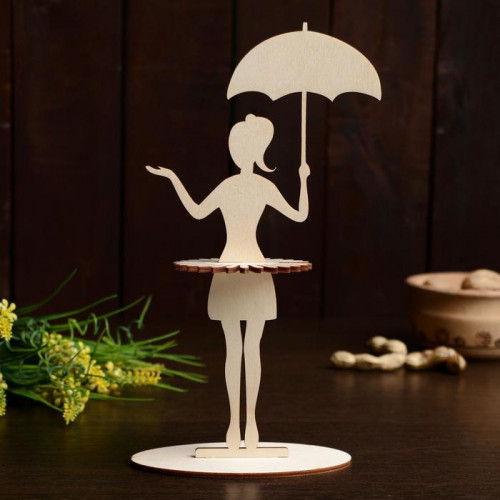 Салфетница «Девушка под зонтиком», 23,5×12,5×0,3 см (производитель не указан)