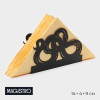 Салфетница Magistro «Змея», 14×4×9 см, чёрная Magistro