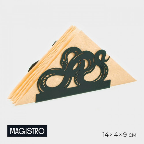 Салфетница Magistro «Змея», 14×4×9 см, зелёная Magistro