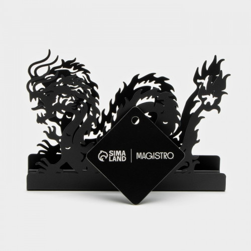 Салфетница Magistro «Дракон», 14×4×9 см, чёрная Magistro