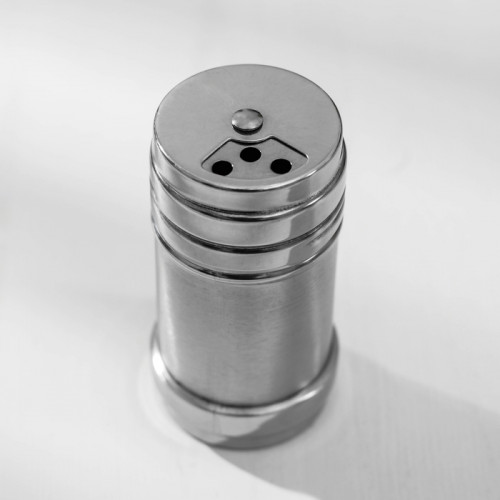 Солонка «Металлик», 120 мл, 4.3×8 см, нержавеющая сталь, серебристая (производитель не указан)