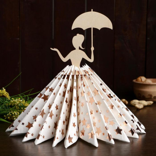 Салфетница «Девушка под зонтиком», 23,5×12,5×0,3 см (производитель не указан)