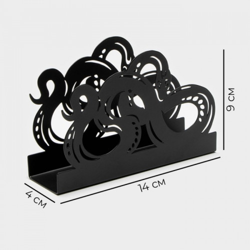 Салфетница Magistro «Змея», 14×4×9 см, чёрная Magistro