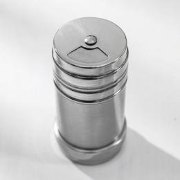 Солонка «Металлик», 120 мл, 4.3×8 см, нержавеющая сталь, серебристая