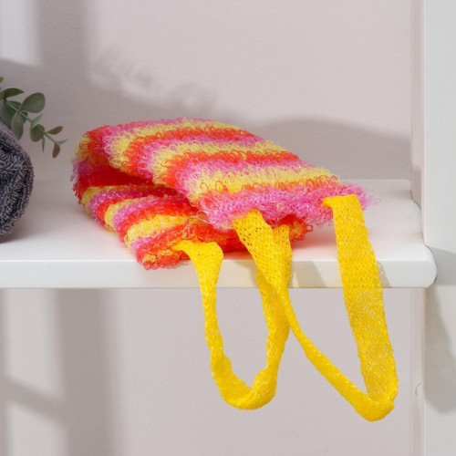 Мочалка для тела Доляна «Радуга», 12×45 см, МИКС Доляна