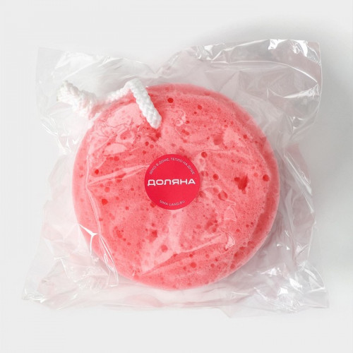 Губка для тела Доляна Cookie, 11.5×5 см, розовая Доляна