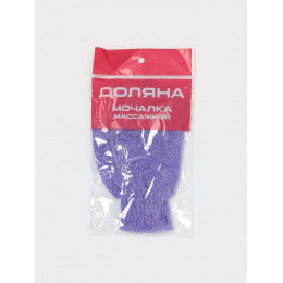 Мочалка-перчатка массажная Доляна, 14×18 см, однотонная, МИКС