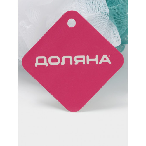 Мочалка для тела Доляна, 10×10×9 см, двухцветная, 40 гр, цвет МИКС Доляна