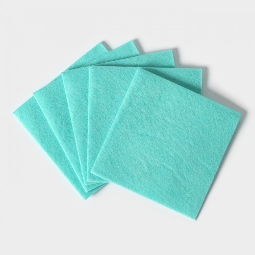 Салфетки вискозные универсальные Доляна, тряпки для уборки, 5 шт, 30×30 см, цвет зелёный Доляна