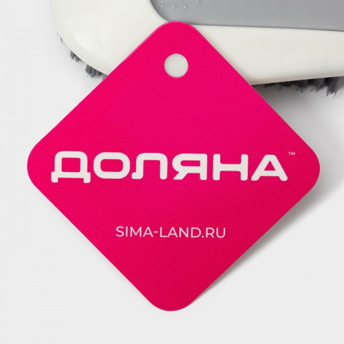 Щётка с ручкой Доляна, с дополнительной щёткой для узких мест, 19.6×5×3 см, щетина 1.6 см Доляна