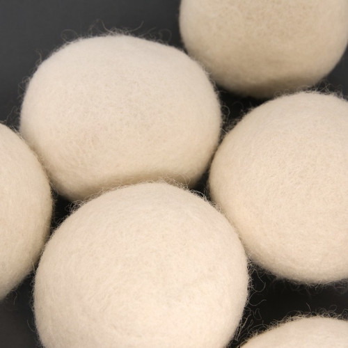 Шерстяные шарики для стирки и сушки белья, 6 см, белые, 25 гр (производитель не указан)