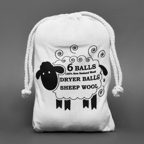 Шерстяные шарики для стирки и сушки белья, 6 см, с рисунком, 25 гр (производитель не указан)
