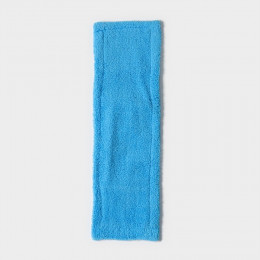 Насадка для плоской швабры Доляна, 42×12 см, 60 гр, микрофибра, цвет синий