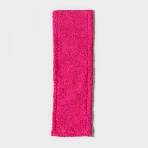 Насадка для плоской швабры Доляна, 42×12 см, 60 гр, микрофибра, цвет красный Доляна