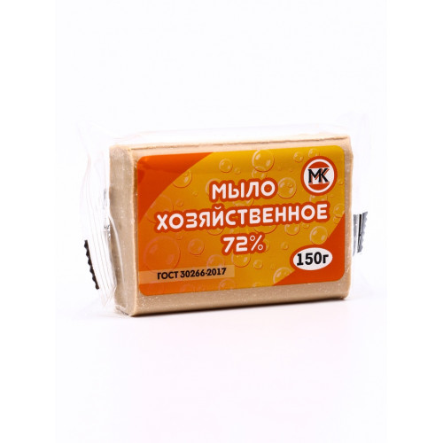 Мыло хозяйственное 72% в полиэтиленовой пленке с этикеткой, 150 г Мыловаренная Компания