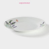 Тарелка керамическая пирожковая Доляна «Лаванда», d=17,5 см, цвет белый Доляна