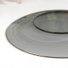 Тарелка стеклянная плоская Basilico. Lava Grey, d=20 см, цвет серый Ca del vetro