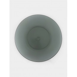 Тарелка стеклянная плоская Basilico. Lava Grey, d=20 см, цвет серый