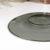 Десертная тарелка Basilico. Lava Grey, d=17 см, стекло, серая Ca del vetro