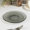 Десертная тарелка Basilico. Lava Grey, d=17 см, стекло, серая Ca del vetro