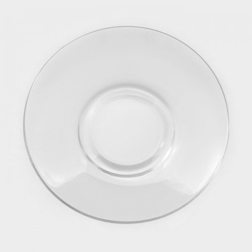 Блюдце стеклянное «Гламур», d=13,2 см, цвет прозрачный ОСЗ