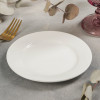 Тарелка фарфоровая пирожковая с утолщённым краем White Label, d=15 см, цвет белый Доляна