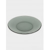 Тарелка стеклянная плоская Basilico. Lava Grey, d=20 см, цвет серый Ca del vetro