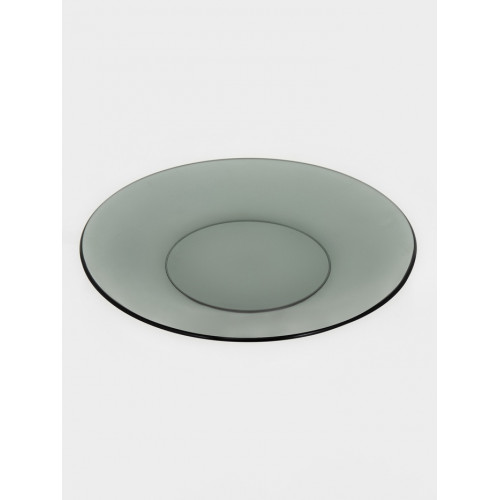 Тарелка стеклянная плоская Basilico. Lava Grey, d=20 см, цвет серый Ca del vetro