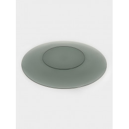 Тарелка стеклянная плоская Basilico. Lava Grey, d=20 см, цвет серый
