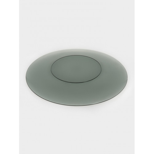 Тарелка стеклянная плоская Basilico. Lava Grey, d=20 см, цвет серый Ca del vetro