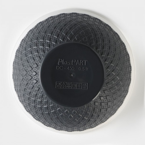 Миска с крышкой, 500 мл, 13,5×7,5 см, цвет МИКС Plast'ART