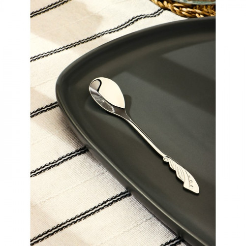 Ложка десертная из нержавеющей стали Magistro «Перо», длина 12,5 см, цвет серебряный Magistro