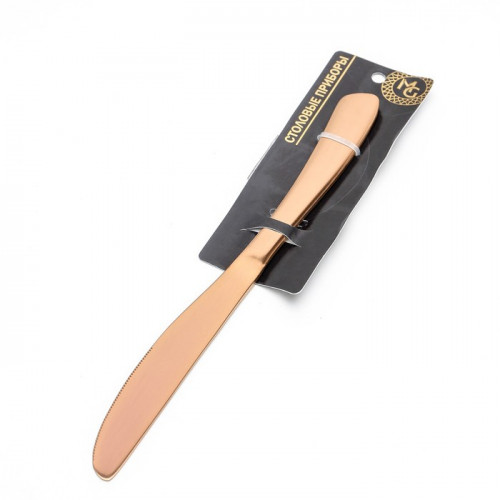 Нож столовый из нержавеющей стали Magistro «Эми», длина 22,5 см, на подвесе, цвет бронзовый Magistro