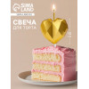 Свеча для торта «Сердце», золотая Страна Карнавалия