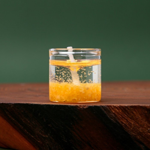 Свеча гелевая в стакане Зима это ..«Золотой шик», без аромата, скретч-слой, 2,5 х 2,5 х 2,5 см Зимнее волшебство