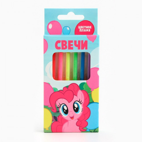 Свечи в торт 6 штук, с цветным пламенем, My Little Pony Hasbro