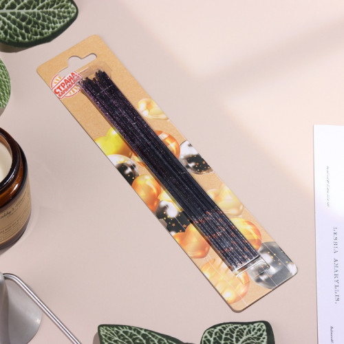 Свечи для торта, 6 штук «Сияние», розовый с чёрным, 17 см Страна Карнавалия