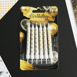 Свечи для торта Birthday Candle, 6 шт., 9×0.8 см